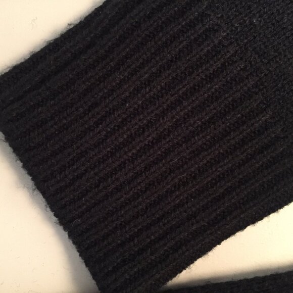 Boxy Cropped Knit Polo/Turtle neck sweater sz M - Black - Picture 4 of 15